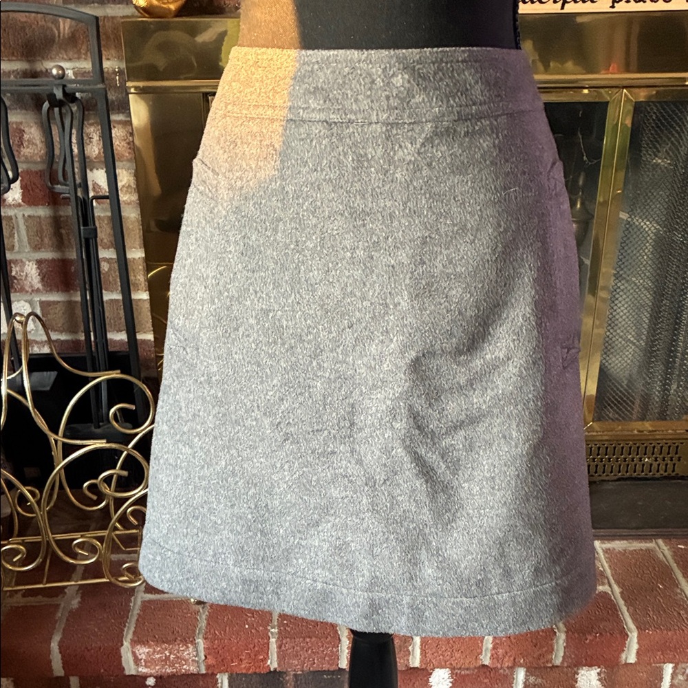 Wool - Gray Mini Skirt #B
